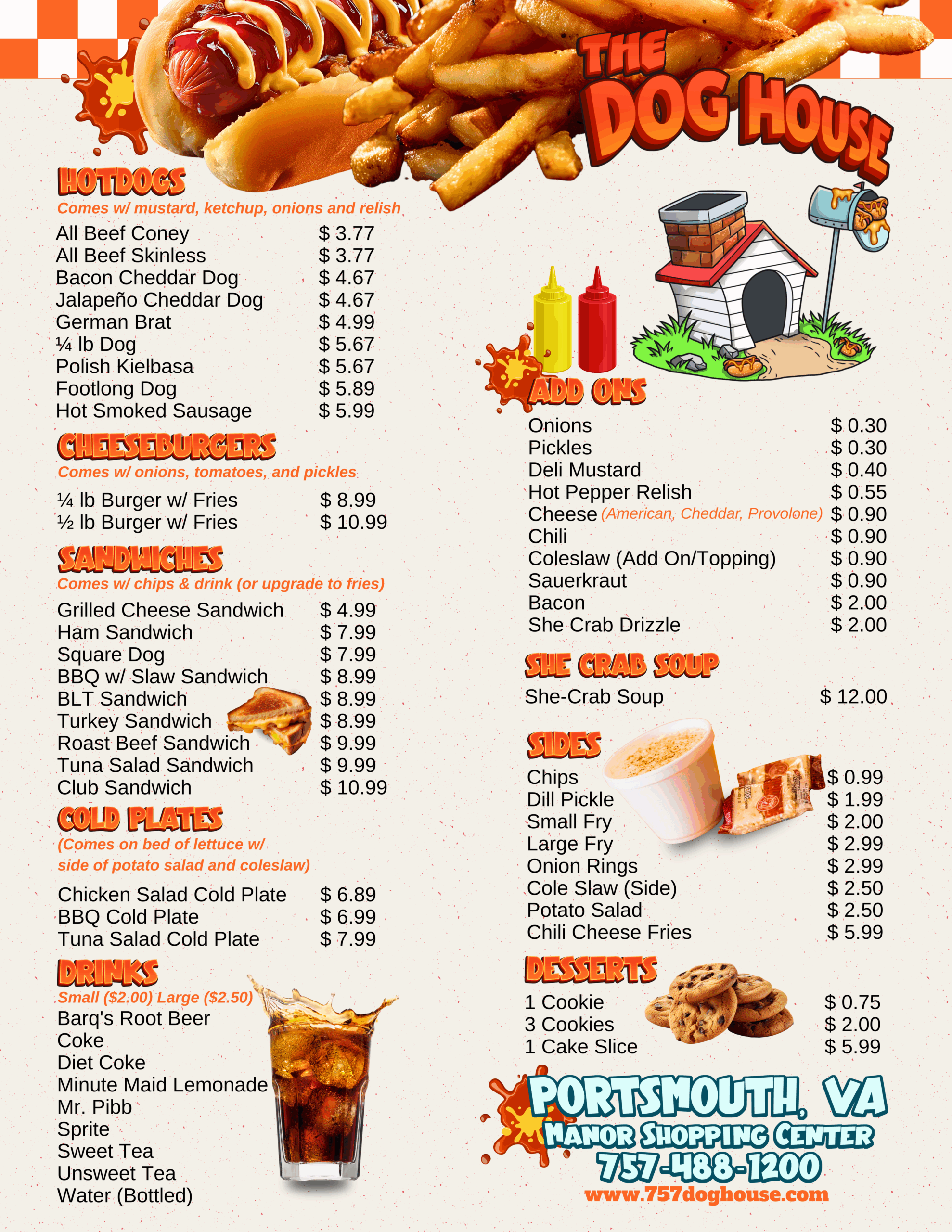 The Doghouse – Portsmouth, VA – Hotdog Restaurant Menu 757doghouse - The Doghouse Portsmouth Adult Menu